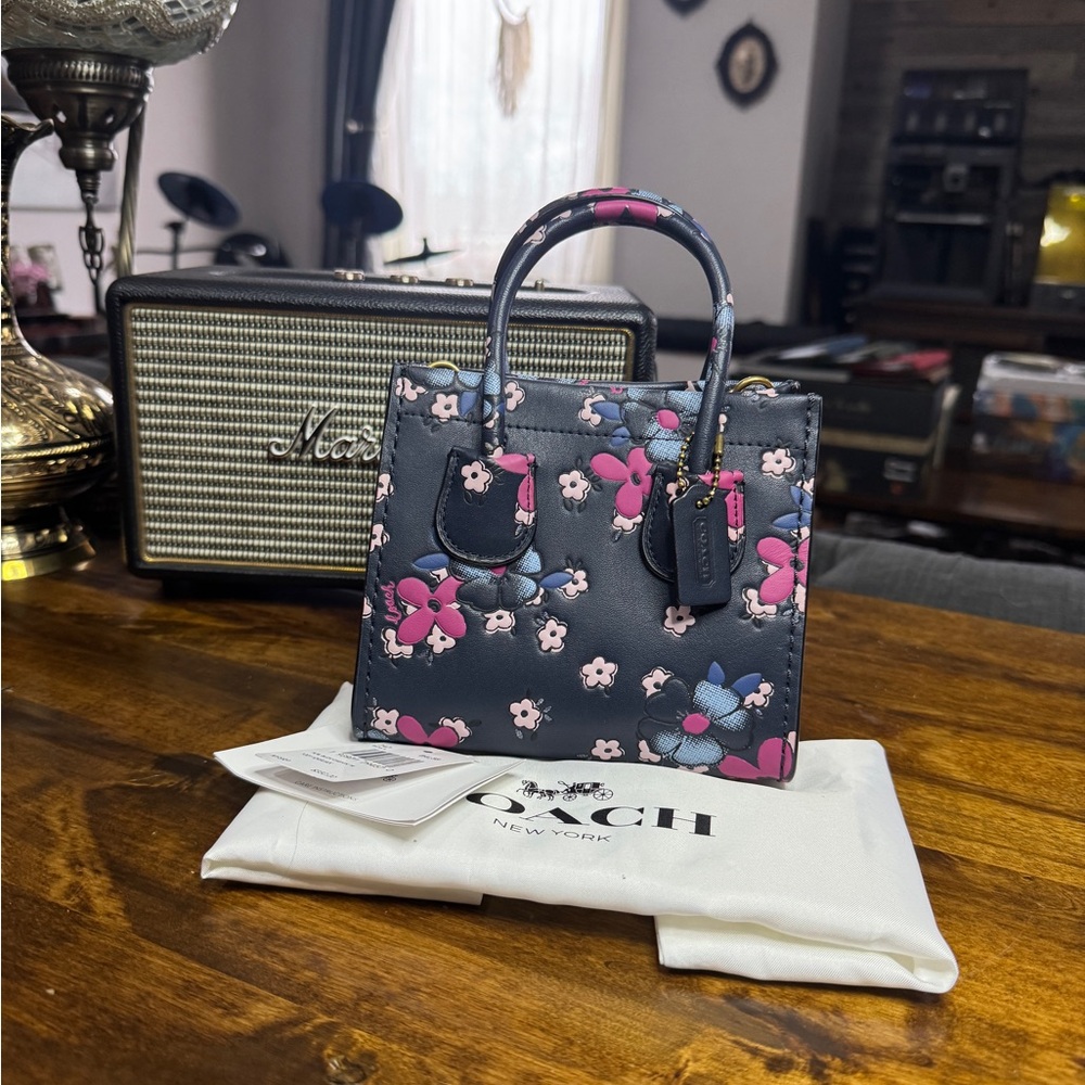 Coach Cashin Carry Tote 14 With Blocked Floral Print